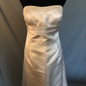 Gold Strapless Bill Levkoff Formal Dress